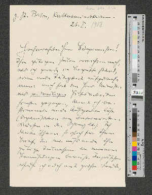 Vorschaubild von Brief an Werner von Melle