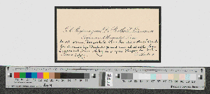 Vorschaubild von Visitenkarte mit eigenhändigen Zeilen an Werner von Melle