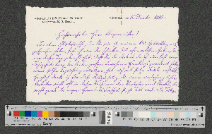 Vorschaubild von Briefkarte an Werner von Melle