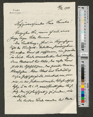 Vorschaubild von Brief an Werner von Melle