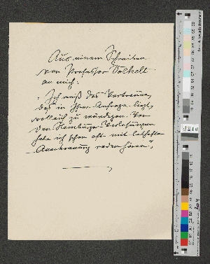Vorschaubild von Briefauszug an Werner von Melle