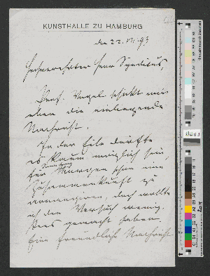 Vorschaubild von Brief an Werner von Melle