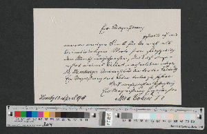 Vorschaubild von Brief an Werner von Melle