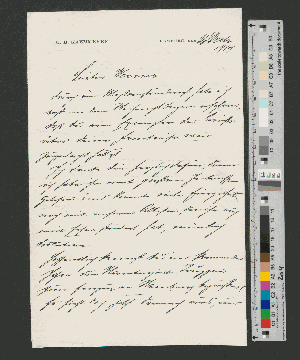 Vorschaubild von Brief an Werner von Melle