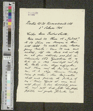 Vorschaubild von Brief an Gustav Falke