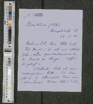 Vorschaubild von Brief an Otto Ernst