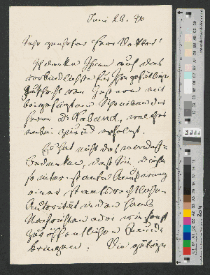 Vorschaubild von Brief an Werner von Melle