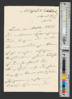 Vorschaubild von Brief an Werner von Melle