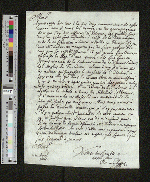 Vorschaubild von Brief an Johann Friedrich von Schletzer