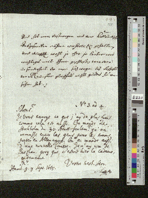 Vorschaubild von Brief an Johann Friedrich von Schletzer