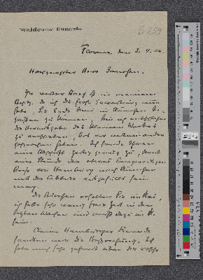 Vorschaubild von Brief an Alfred Janssen