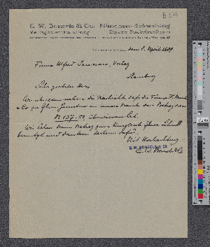 Vorschaubild von Brief an Alfred Janssen