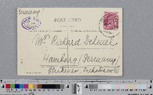 Vorschaubild von Postkarte an Richard Dehmel