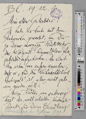 Vorschaubild von Brief an Detlev von Liliencron