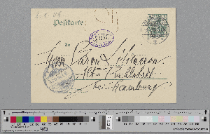 Vorschaubild von Postkarte an Detlev von Liliencron