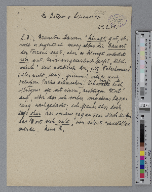 Vorschaubild von Brief an Detlev von Liliencron