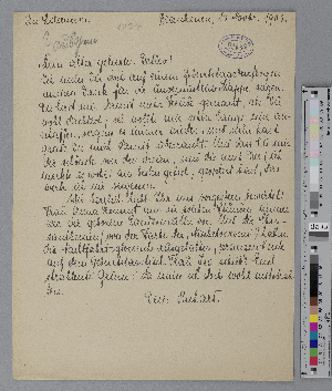 Vorschaubild von Brief an Detlev von Liliencron