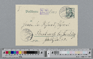 Vorschaubild von Postkarte an Richard Dehmel