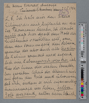 Vorschaubild von Brief an Konrad Ansorge