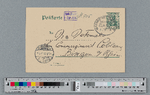 Vorschaubild von Postkarte an Richard Dehmel