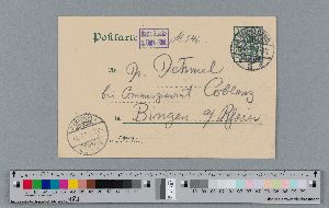 Vorschaubild von Postkarte an Richard Dehmel