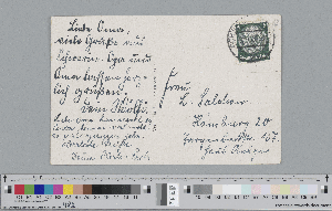 Vorschaubild von Postkarte an Luise Anna Catharina Salchow