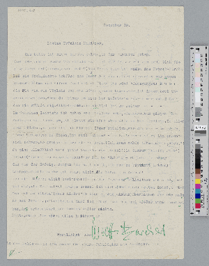 Vorschaubild von Brief an Margret Militzer