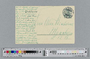 Vorschaubild von Postkarte an Alice Bensheimer