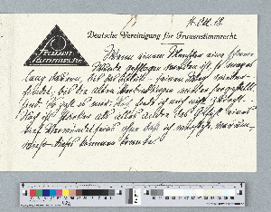 Vorschaubild von Brief an Alice Benhseimer