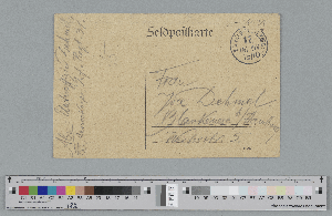 Vorschaubild von Postkarte an Ida Dehmel