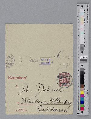 Vorschaubild von Postkarte an Albert Mombert