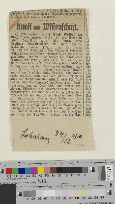 Vorschaubild von ¬Der¬ offene Brief Emil Noldes an Max Liebermann
