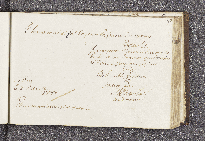 Vorschaubild von M. Streenersen. – Incipit: L'honeur est et fait toujours la source des vertus. – Kiel, 02.04.1777
