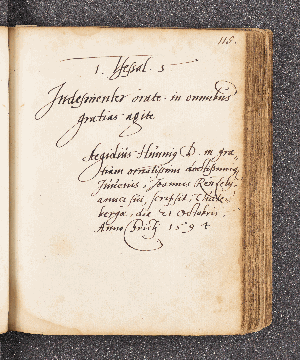 Vorschaubild von Aegidius Hunnius. – Incipit: Indesinenter orate, in omnibus gratias agite [Thessalonicenses 5]. – Wittenberg, 21.10.1594