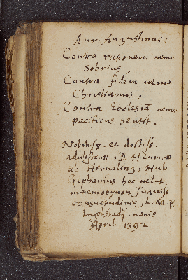 Vorschaubild von Hub. Giphanius. – Incipit: Contra rationem nemo sobrius. – Ingolstadt, 09.04.1592