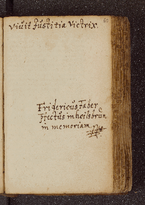 Vorschaubild von Fridericus Faber praefectus. – Incipit: vivit Justitia victrix. – Heilbronn, o.D.