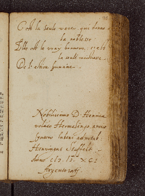 Vorschaubild von Henning Staffelt. – Incipit: C'est la seule vertu, qui donne la noblesse. – Straßburg, 1591
