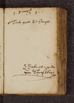 Vorschaubild von Gabriel Uridt. – Incipit: tout amer et sempre. – o.O., 1591