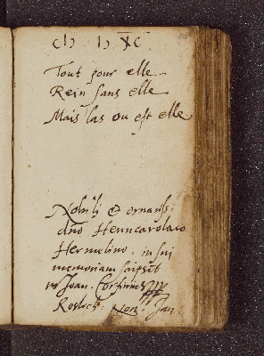 Vorschaubild von Joannes Corfinius. – Incipit: Tout pour elle. – Rostock, 05.01.1590