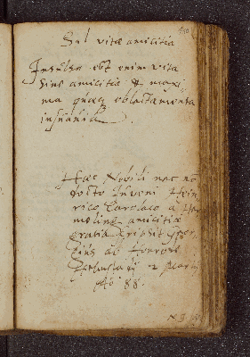 Vorschaubild von Georgius ab Honrodt. – Incipit: frustra est enim vita sine amicitia. – bei Braunschweig, 02.03.1588