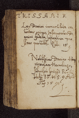 Vorschaubild von Paulus Hahn. – Incipit: Lex Domini immaculata convertens animas. – o.O., 09.04.1591