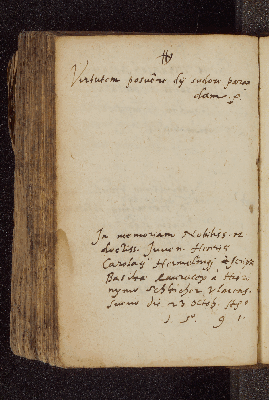 Vorschaubild von Hieronymus Schleicher. – Incipit: Virtutem posuere dii sudore parandam. – Basel, 23.10.1591