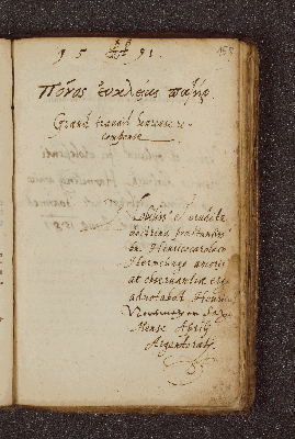 Vorschaubild von Henricus Nortmayer. – Incipit: pónos eukleías patér. – Straßburg, 1591