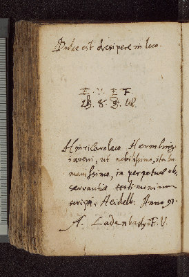 Vorschaubild von A. Ladenbach. – Incipit: Dulce est desipere in loco. – Heidelberg, 1591
