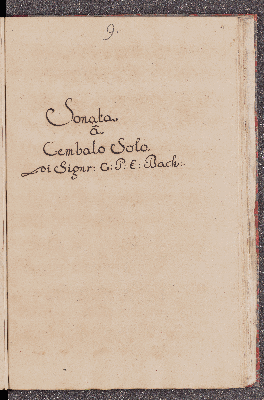 Vorschaubild von Sonata a Cembalo Solo A-Dur (Wq 65/10, H 19)