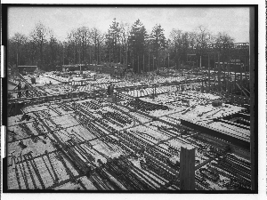 Vorschaubild von Krematorium Ohlsdorf (Hamburg-Ohlsdorf): Aufnahme während des Baues