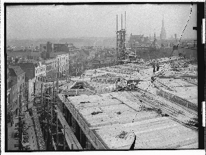 Vorschaubild von Finanzamt Gänsemarkt [Finanzdeputation Hamburg] (Hamburg-Neustadt): Aufnahme während des Bauens