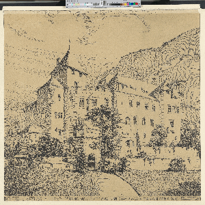Vorschaubild von Schloss Proesels. [Außenansicht mit Landschaft]