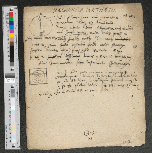 Vorschaubild von XI Mechanica mathesis [Auszüge aus Archimedes]. Proportionalis circinus. Scenographia