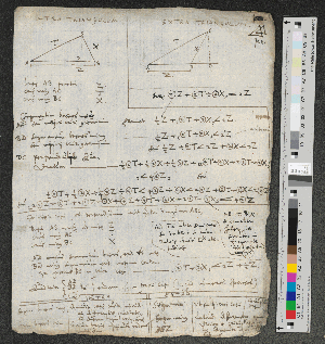 Vorschaubild von [Notizen, Skizzen und Berechnungen, mit Glyphe (3) und Paginierung, ohne "p. 3."]